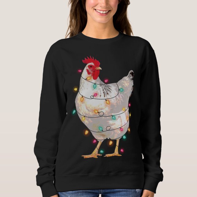 Weihnachtsbeleuchtung mit Weihnachtsmannmütze Funn Sweatshirt (Vorderseite)