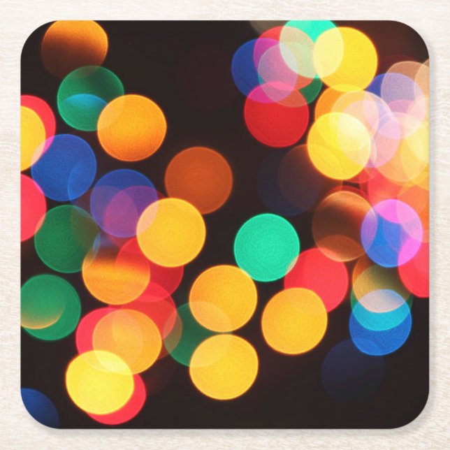 Weihnachtsbeleuchtung modern rechteckiger pappuntersetzer (Vorderseite)