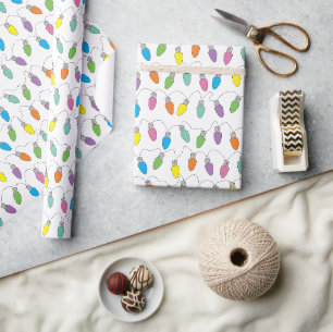 Weihnachtsbeleuchtung Muster Geschenkpapier