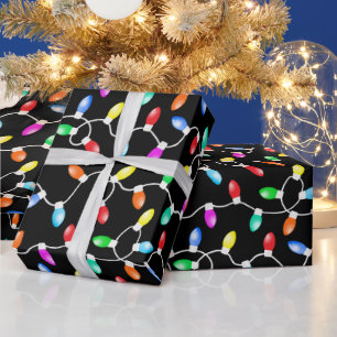 Weihnachtsbeleuchtung Muster Geschenkpapier