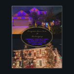 Weihnachtsbeleuchtung oder permanente Außenleuchte Flyer<br><div class="desc">Christmas Lights zwei Fotos Installation Flyer. Holiday oder permanente LED-Farb-variierbare Installation im Freien.</div>