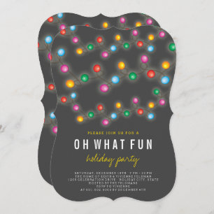 Weihnachtsbeleuchtung Oh, was Spaß Feiertag einlad Einladung