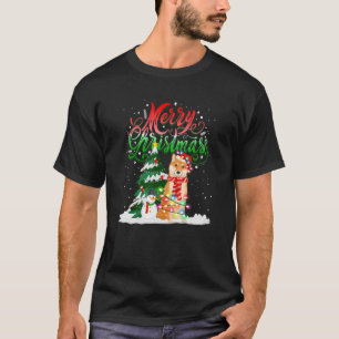 Weihnachtsbeleuchtung Pajama Matching Shiba Inu Sa T-Shirt