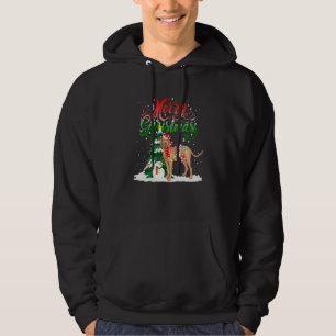 Weihnachtsbeleuchtung Pajama Matching Vizsla Santa Hoodie