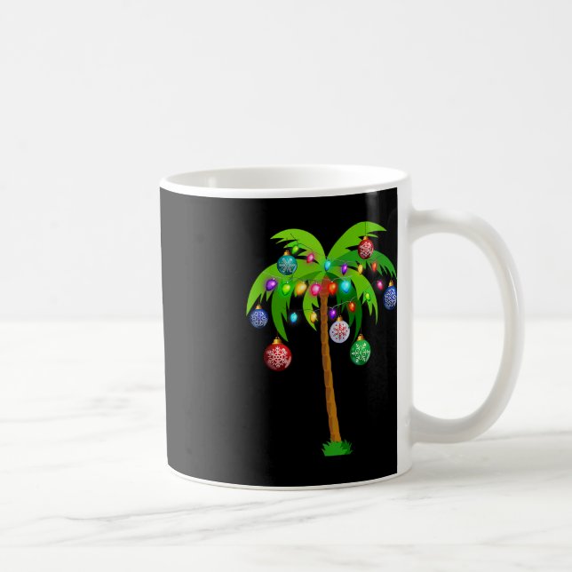 Weihnachtsbeleuchtung Palm Tree Fun Hawaii Beach T Kaffeetasse (Rechts)