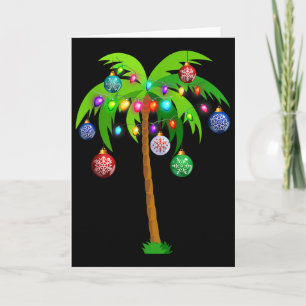 Weihnachtsbeleuchtung Palm Tree Fun Hawaii Beach T Karte