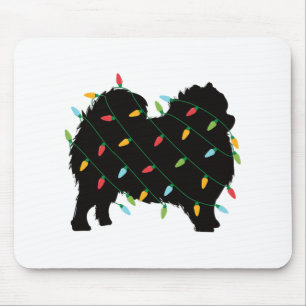 Weihnachtsbeleuchtung Pomeranian Süßes Geschenk fü Mousepad