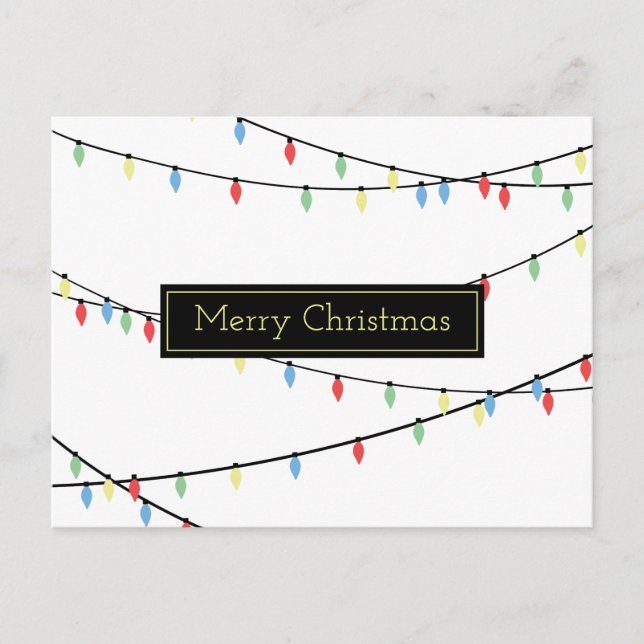 Weihnachtsbeleuchtung Postkarte (Vorderseite)