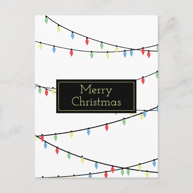 Weihnachtsbeleuchtung Postkarte (Vorderseite)