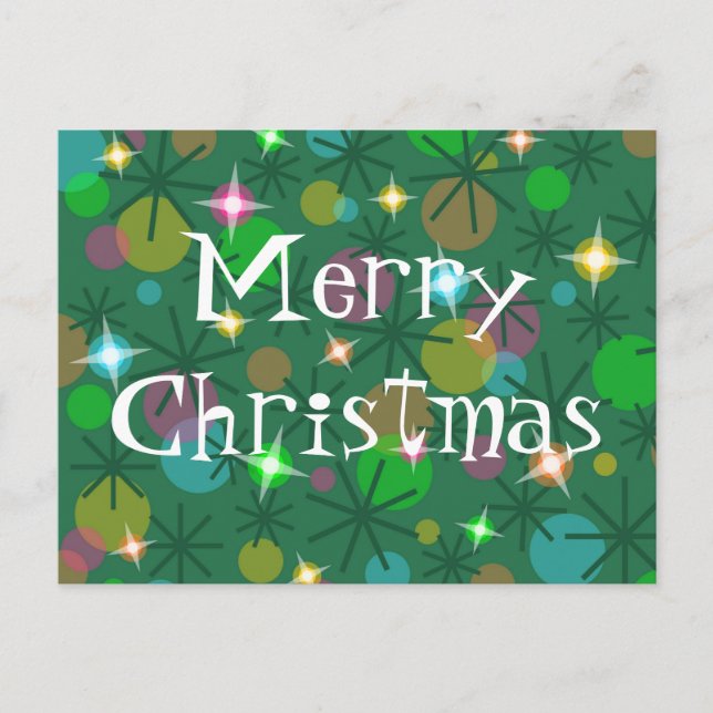 Weihnachtsbeleuchtung Postkarte "Frohe Weihnachten (Vorderseite)