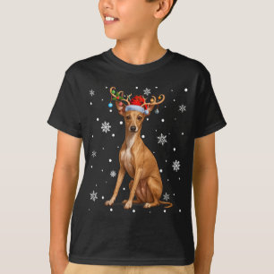 Weihnachtsbeleuchtung Rentier Santa Italienischer T-Shirt