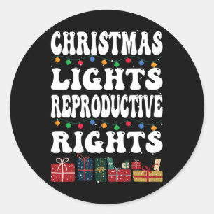 Weihnachtsbeleuchtung Reproduktionsrechte Pro-choi Runder Aufkleber