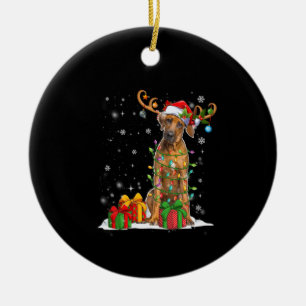 Weihnachtsbeleuchtung Rhodesian Ridgeback Dog Keramik Ornament
