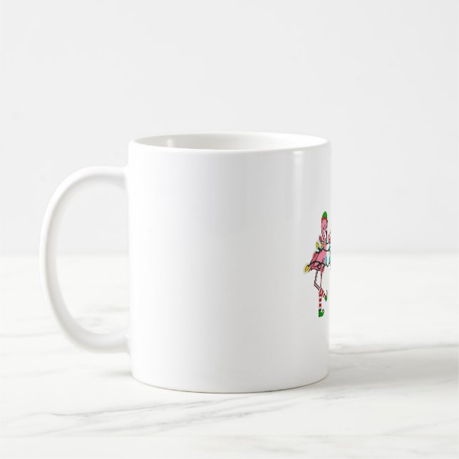 Weihnachtsbeleuchtung Rosa Flamingo Weihnachtsmann Kaffeetasse (Links)