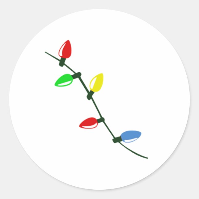 Weihnachtsbeleuchtung Runder Aufkleber (Vorderseite)