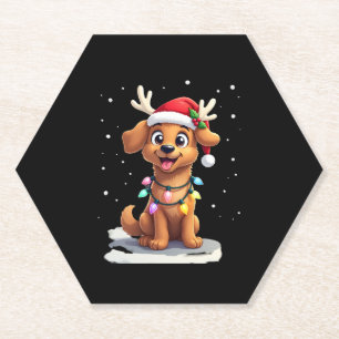 Weihnachtsbeleuchtung Soft Coated Wheaten Terrier  Untersetzer