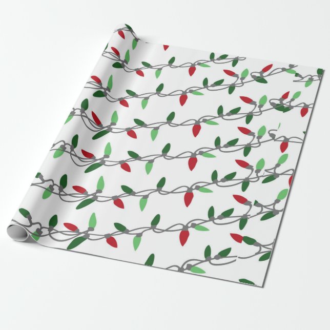 Weihnachtsbeleuchtung String Geschenkpapier (Ungerollt)