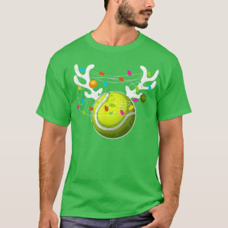 Weihnachtsbeleuchtung Tennisball Funny Xmas 164 T-Shirt