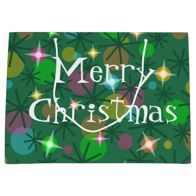 Weihnachtsbeleuchtung Text Geschenktüte groß (Vorderseite)