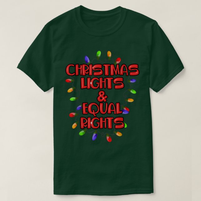 Weihnachtsbeleuchtung und Gleichberechtigung der M T-Shirt (Design vorne)
