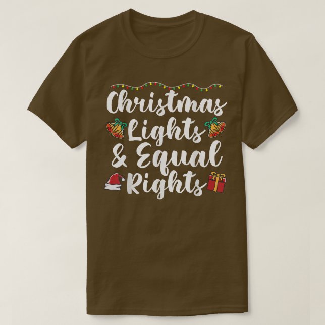 Weihnachtsbeleuchtung und gleiche Rechte T-Shirt (Design vorne)