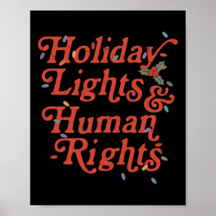 Weihnachtsbeleuchtung und Menschenrechte Lustiges  Poster