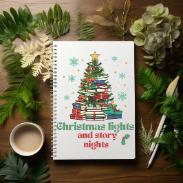 Weihnachtsbeleuchtung und Story Nights Notizblock