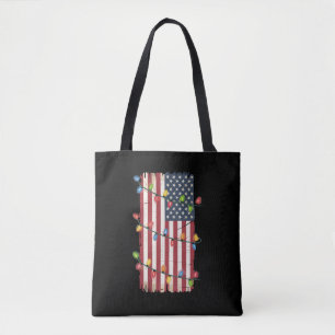 Weihnachtsbeleuchtung USA-Flagge Patriotischer Vet