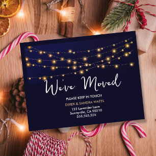 Weihnachtsbeleuchtung Veränderung der Adresse, die Ankündigungspostkarte