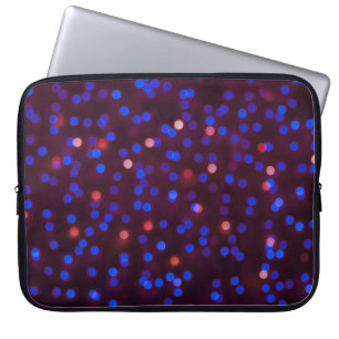 Weihnachtsbeleuchtung, verschwommener, festlicher laptopschutzhülle