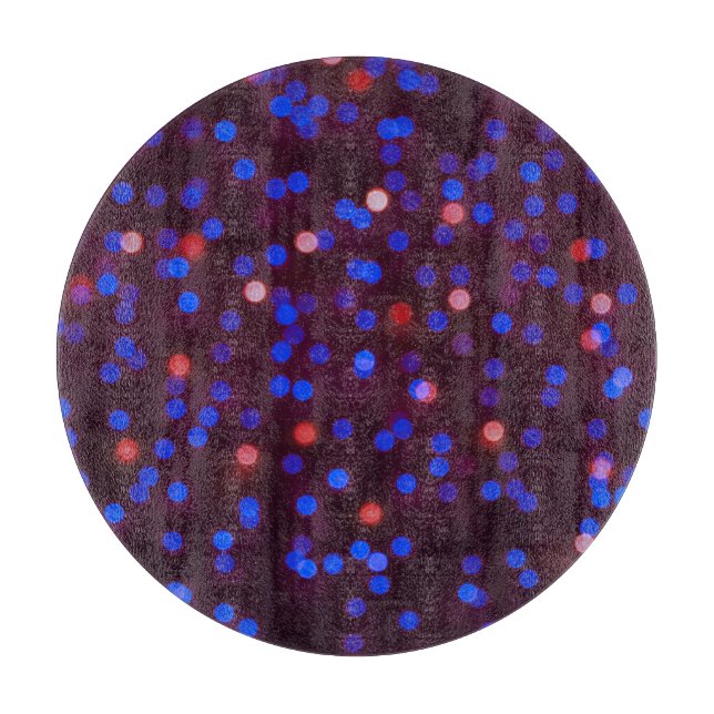 Weihnachtsbeleuchtung, verschwommener, festlicher  schneidebrett (Vorderseite)