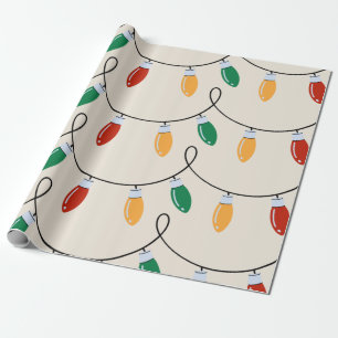 Weihnachtsbeleuchtung Vintage Geschenkpapier