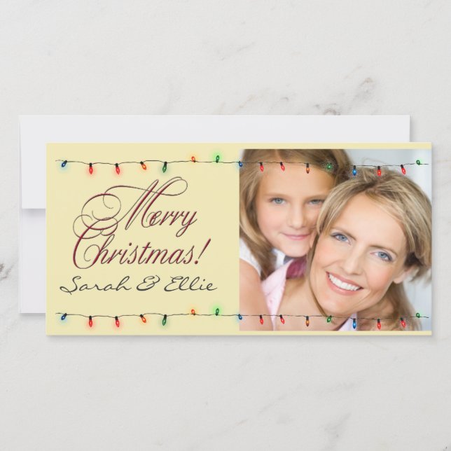 Weihnachtsbeleuchtung Weihnachtsfotografie Feiertagskarte (Vorderseite)