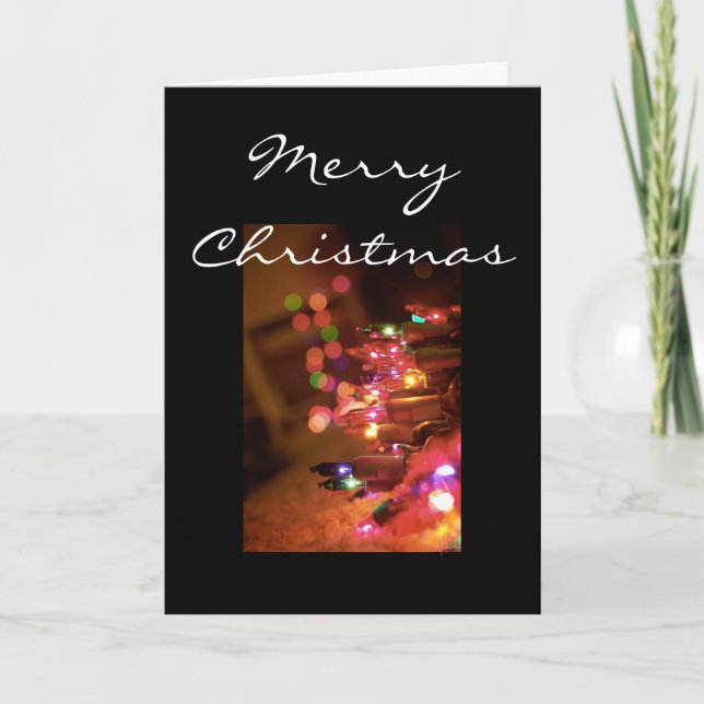 Weihnachtsbeleuchtung [Weihnachtskarte] Feiertagskarte (Vorderseite)