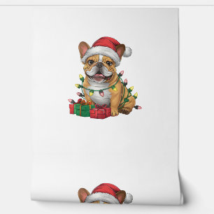 Weihnachtsbeleuchtung Weihnachtsmannmütze Französi Tapete