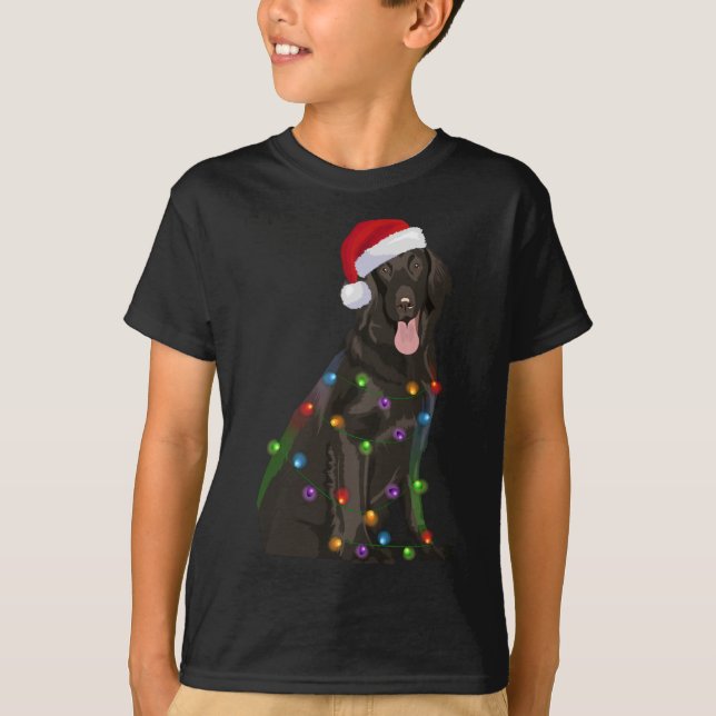 Weihnachtsbeleuchtung Xmas Hund Lo T-Shirt (Vorderseite)
