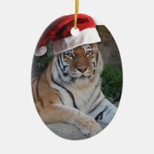 WeihnachtsBengalischer Tiger Keramik Ornament