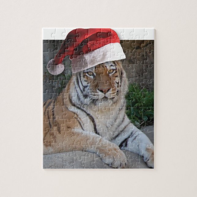 WeihnachtsBengalischer Tiger Puzzle (Vertikal)