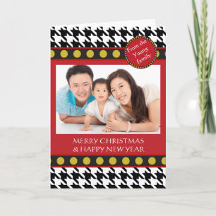 Weihnachtsbereich Dogzahnart, Hahnentrittmuster Feiertagskarte