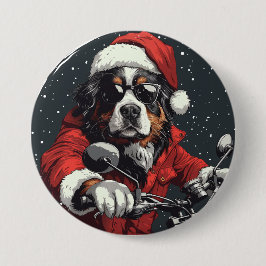 Weihnachtsberger Hund Button