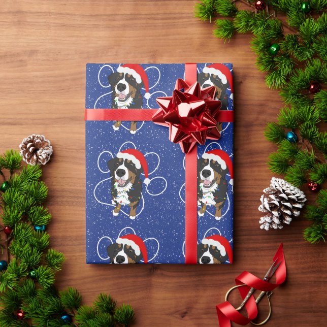 Weihnachtsberger Hund Geschenkpapier (Feiertagsgeschenk)