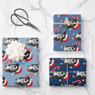 Weihnachtsberger Hund Geschenkpapier Set