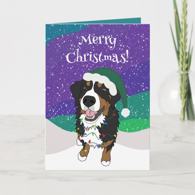 Weihnachtsberger Hund Karte (Vorderseite)