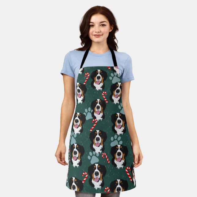 Weihnachtsberger Hund Schürze (Getragen)