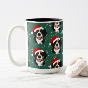 Weihnachtsberger Hund Zweifarbige Tasse