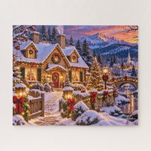 Weihnachtsberghütte Puzzle