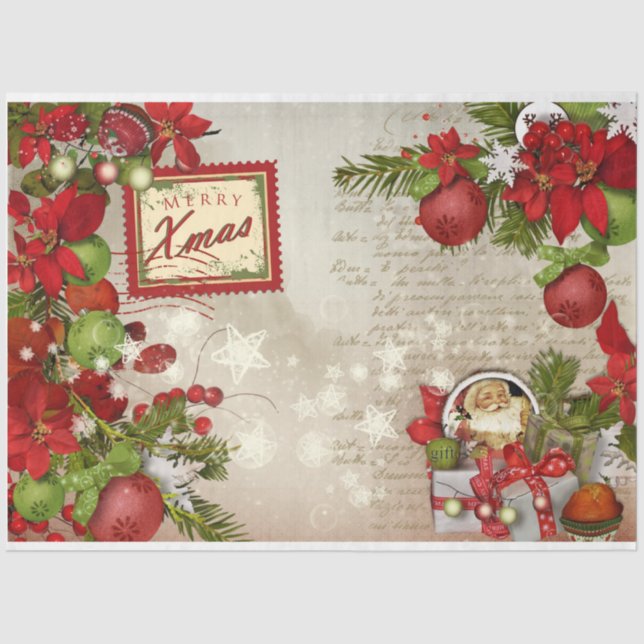 Weihnachtsberries - Designreihe 1 Seidenpapier (Vorderseite)
