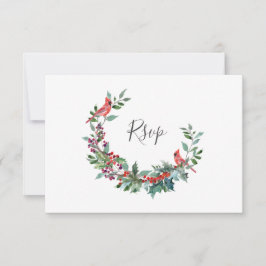 Weihnachtsberries | Hochzeitsmahlzeit - Auswahl RSVP Karte