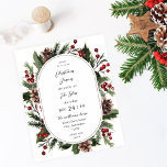 Weihnachtsberries & Pine Dinner oder Party Flyer<br><div class="desc">****** PAPIER IST DÜNN. AKTUALISIEREN SIE EIN BILDERPAPIER. ES SIND KEINE ENVELOPEN ENTHALTEN. FÜR KARTENLAGER, THICKERKARTEN, KARO DEN LINK UNTEN AUS. KARTENBESTAND, THICKERKARTEN HABEN EINE OPTION FÜR ENVELOPES ODER ENTHALTEN SIE******* Keine Umschläge, Papier Flyer-Version. Rett Geld für formelle Einladungen mit dieser kleinen Einladung. Lassen Sie Ihre Gäste sich mit Ihrem...</div>