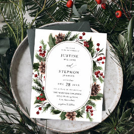 Weihnachtsberries & Pine Wedding Flyer